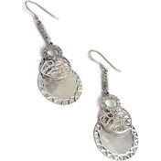 Resim Italyan Tasarımı Zirkon Taşlı Gümüş Bayan Küpe 