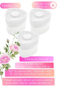 Resim Saban Nem Alıcı Set | Gül Esanslı | 3 Aparat 3 Tablet | Rutubet & Küf Önleyici 