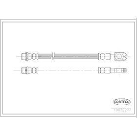 Resim CORTECO 19032277 Fren Hortumu Arka Vw Passat 1.8 Syncro 96- (325Mm) 4B0611775A (WC873639) 