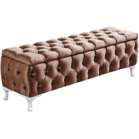 Resim Setay Yatak Ucu Pufu, Cappy Bench, Sandıklı Ayakucu Pufu 40x50x140 