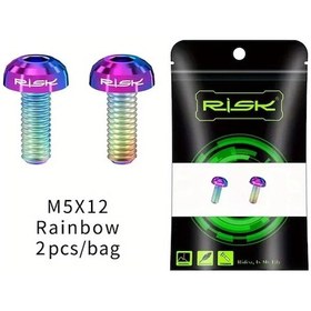 Resim Dashanshop 2 Adet M5x12mm Bisiklet Şişe Tutucu Vidası - Dağ Ve Yol Bisikletleri, Pompa Montajı Çok Renkli 