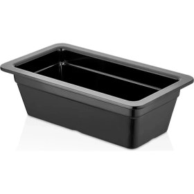 Resim Külsan 11300.BL - Happy Chef Gn. 1/3 Siyah 3'lü Küvet Seti 17,6X32,5 Cm, Thermoset Melamin 