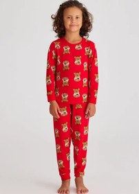 Resim Katia&Bony Çocuk Pijama Takımı Teddy Kırmızı - 8-9 Yaş 