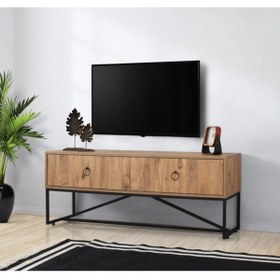 Resim SİVAS GÖZDE MOBİLYA Loft Ferforje Çekmeceli Tv Sehpası 150 cm 