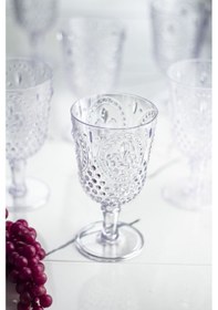 Resim Akrilik Şeffaf Tekli Kadeh & Su Meşrubat Kahve Yanı Bardağı 450ml ( Cam Değildir ) 