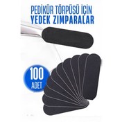 Resim Skygo Ayak Törpü Yedeği Yapışkanlı Törpü Zımparası Pedikür Törpü Yedeği 100 ADET 