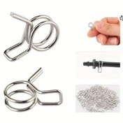 Resim 1/4" Sulama Hortumu Kelepçesi, Sıkı ve Sızdırmaz, Kurulumu Kolay, Damla Sulama Kiti Bağlantı Parçasının Sızıntısı İçin Çözüm, Sulama Uyumlu, Sulama parçası, 100 adet 