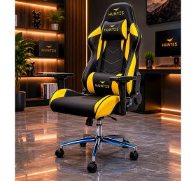 Resim Ofiscore Huntes Profesyonel Oyuncu Koltuğu Ergonomik Gaming Koltuğu Siyah Sarı Konsept Çalışma ve Bilgisayar Koltuğu 