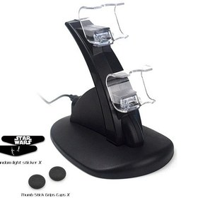 Resim Veri Kurbağa Denetleyici Şarj İçin Playstation 4 İçin Led Çift Usb Şarj Dok Black 