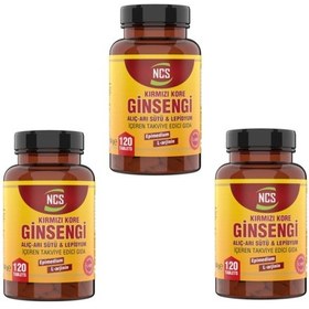 Resim Kırmızı Ginsengi Alıç Arı Sütü Lepidyum 120 Tablet X 3 Kutu 360 Tablet 