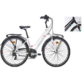Resim Bianchi Bıanchı Travel 505 Bayan Şehir Bisikleti 400h V 28 Jant 21 Vites Siyah Turkuaz-gri 