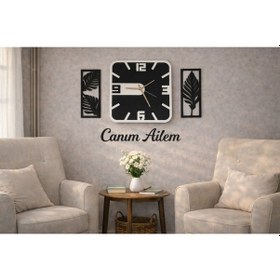 Resim Salon İçin Şık Ve Modern Duvar Saati 40 Cm Kişiye Özel No48 Çok Renkli 