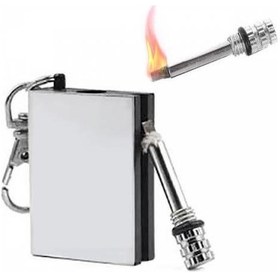 Resim Dizayn Hediye Benzinli Çakmak Benziniyle Çalışan Çakmağı Gazlı Metal Kibrit Magnezyum Çubuğu Anahtarlık 