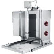 Resim CSA İnox Karacasan Endüstriyel Elektrikli 2 Radyan Üstten Motorlu Döner Ocağı Makinesi 