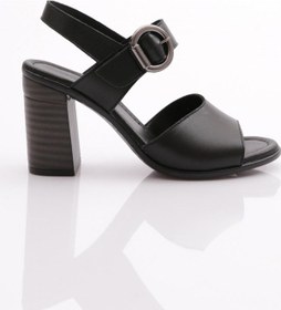 Resim Dgn 1170 Kadin Topuklu Sandalet 1170-2497-R1534 Siyah 