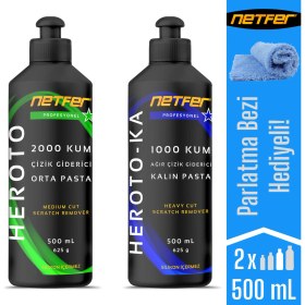 Resim Netfer 2'li Orta Kalın Pasta Set - 2x500 mL 
