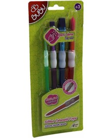 Resim Silikon Tutacaklı Fırça 4 Parça 