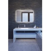 Resim Toprak Dekor 80*60 Düz Ledli Banyo Aynası 