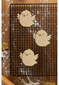 Resim Mini Kuş Kurabiye Kalıbı, Hamur Şekillendirici, Bisküvi Kalıbı, Kolay Kesim Ucu Beyaz 