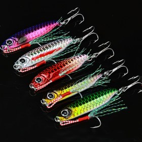 Resim 5 adet Uzun Atış Alt Bouncing Lure Set - 7g/10g/15g/20g/25g (Bass/Tuna/Red Snapper için uygun) 