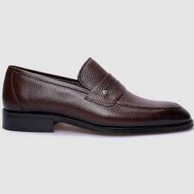 Resim Cabani Hakiki Deri Kahverengi Erkek Klasik Ayakkabı Kahve Rengi 