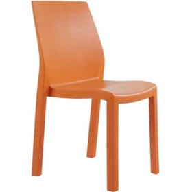 Resim Papatya Yummy Sandalye - Plastik Bahçe Balkon Sandalyesi Turuncu 