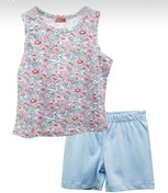 Resim Kız Bebek Mavi Pijama Takımı 