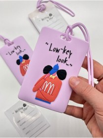 Resim Kağıt Gemi Dükkan Low-key Look Çift Bölmeli Mor Renk Bavul Etiketi Bagaj Kartlığı Valiz İsimliği 10,5x7 cm 