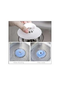 Resim Silikon Lavabo Küvet Süzgeçi Tıkaç Tıkanma Önleyici Süzgeç 