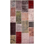 Resim Nuvomon Kadife Patchwork Halı - Toprak - 80x150 cm 