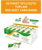 Resim Alban Bez Yara Bandı 30 Paket X 10 Lu Toplam 300 Adet İlk Y 