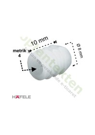 Resim Hafele Dübel Tutkallı Plastik Beyaz M4X10Mm 