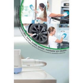 Resim KSC-4219 Kiwi Multifonksiyonel Buharlı Temizlik Makinesi 1200 W Ekstra 25 Aparat İle Beyaz Renk 