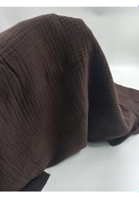 Resim Lüks Müslin Kumaş Acı Kahverengi 