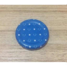 Resim 40 Cc Cam Kavanoz - 10 Adet - Mavi Kalpli Kapak.Mutfak. 