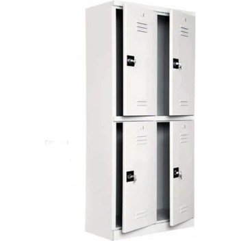 Bahar Çelik-Dörtlü Soyunma Dolabı Gri