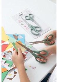 Resim Makri Home 2'li Çok Amaçlı Makas Seti Küçük Boy Yeşil, 14.5 Cm 