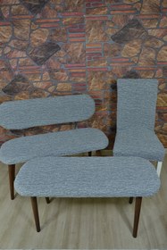 Resim kılıfteks Bench Puf 2 Sandalye Takım Kılıfı 