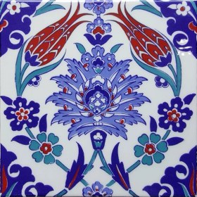 Resim Can Seramik 20*20 Cm Cç4 Iznik Çini Karo 5' Li 1 Paket 