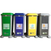 Resim 70 Litre Geri Dönüşüm Atık Kovası 4Lü Set 