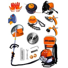 Resim Dragro GT9004 4x4 20 HP Benzinli Ot Çalı Tırpanı Turuncu 