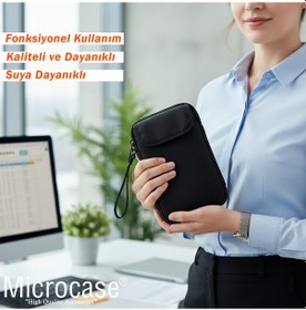 Resim Microcase 9 Bölmeli Küçük Kablo Organizeri Stylus Pen Akıllı Kalem Slotlu Al5389 Diğer 