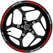 Resim Mixgiftz Pcx Beyaz Yazılı Kırmızı Pençe Şeritli 