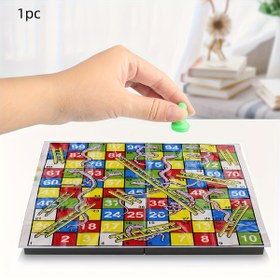 Resim 1 Adet Taşınabilir Yılan ve Merdiven Oyunu Seti - Doğum Günleri, Bekarlığa Veda Partileri, Noel, Şükran Günü, Yılbaşı İçin Aile Eğlencesi - Elektrik Gerektirmez, Tüysüz, Gerçek Olmayan Para Cadılar Bayramı & Noel 