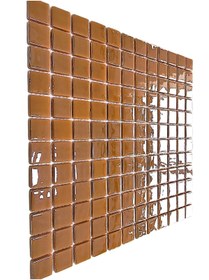 Resim MozaiKristaL Tüm yüzeyler için 2,5x2,5cm. Sütlü Kahve, 31,5x31,5cm. Fileli Cam Mozaik. (10 File=1 m2 Fiyatı ) 