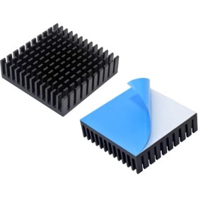 Resim Elektromall Peltier Uyumlu Alüminyum 4x4cm Soğutucu Siyah Renk Termal Çift Taraflı Bantlı 