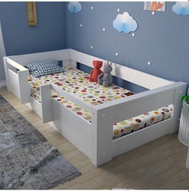 Resim Herseycik Ninnimo Montessori Mdf Karyola Beyaz M7 - Y 1016 Beyaz 