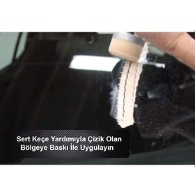 Resim Seryum Oksit Cam Çizik Giderici 50 Gram + Uygulama Yün Keçe 