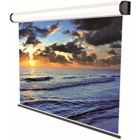 Resim İtalyan Sopar 240X240 Cm Motorlu Elektrikli Projeksiyon Perdesi 