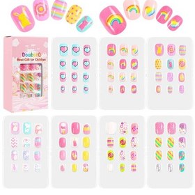 Resim Samdoo Çocuklar İçin 84 Adet 7 Günlük Güvenli Bas Ve Kullandır Tırnak Seti, Sevimli Desenler, Bent68-02 